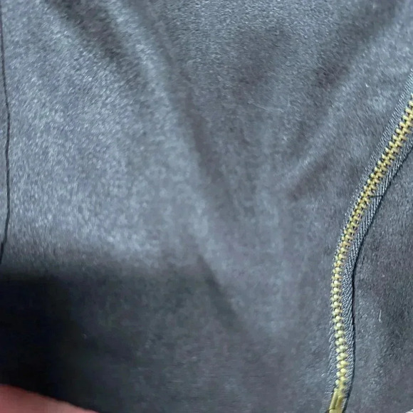 Mod Ref Black Asymmetrical Zipper Women's Top Blouse - Picture 3 of 5